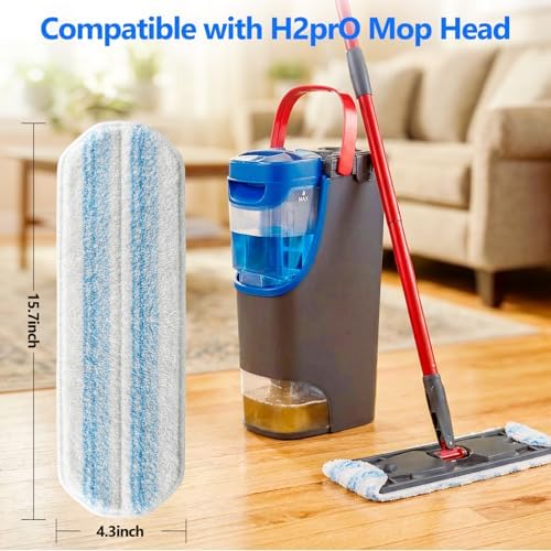 10 Pack Mop Replacement Pads for O Cedar H2pro Flat Mops, Mop Pads for O-Cedar - Image 2