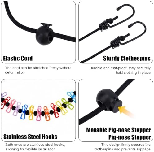 Travel Clothesline for Cruise Ship, Stretchable Clothes Line - Image 4