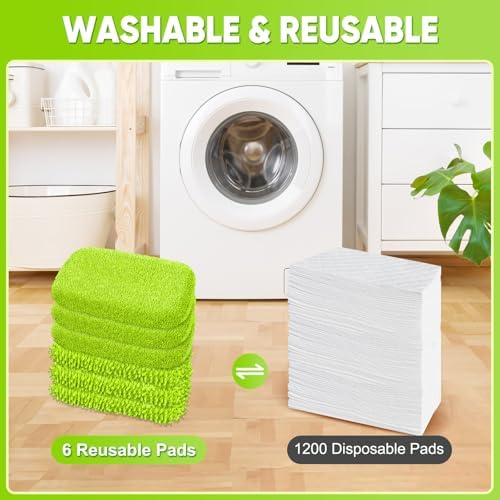 6-Pack Reusable Microfiber Mop Pads Compatible - Image 5