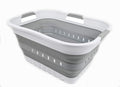 SAMMART 30L Collapsible 3 Handled Plastic Laundry Basket by SAMMART