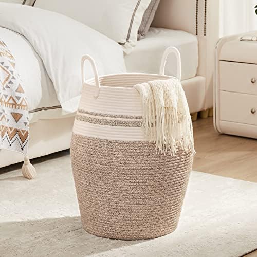 Extra Large Laundry Hamper Basket 105L Woven Blanket Basket - Image 2