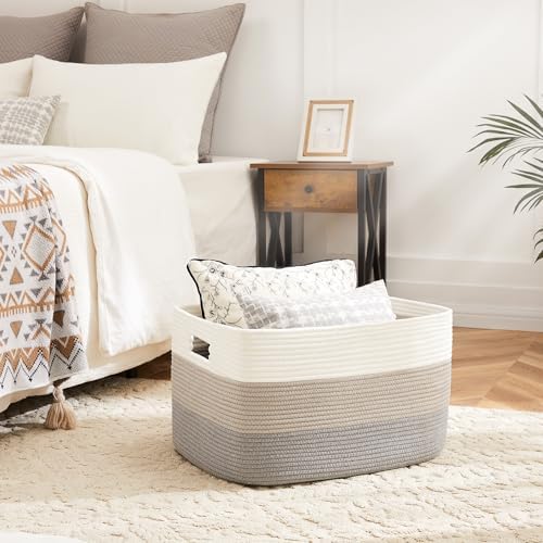 Artfeel Blanket Basket, Rectangle Woven Baskets - Image 2