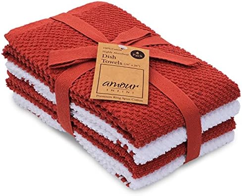 AMOUR INFINI Kitchen Towels Pack of 4 by AmourInfini