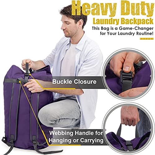 Backpack Laundry Bag, 115L Heavy Duty Extra Large College Laundry Backpack - Image 5