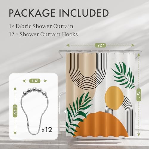 AmazerBath Fall Shower Curtain, Luxury Hotel Quality Washable Farmhouse - Image 6