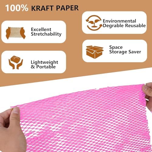 Honeycomb Packing Paper, Recyclable Moving Supplies Bubble Packing Wrap - Image 6
