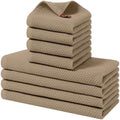 Homaxy 8 Pack 100% Cotton Kitchen Towels and Dishcloths Set by Homaxy