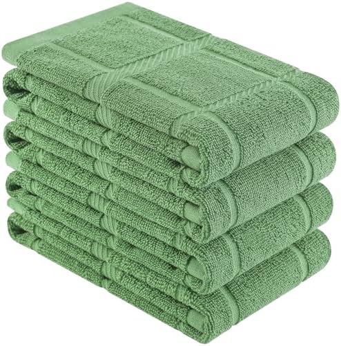 Homaxy 100% Cotton Kitchen Towels 18"x28", 4 Pack Dish Towels, Grass Green by Homaxy