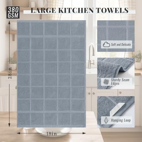 Homaxy 100% Cotton Kitchen Towels 18"x28", 8 Pack Dish Towels - Image 2