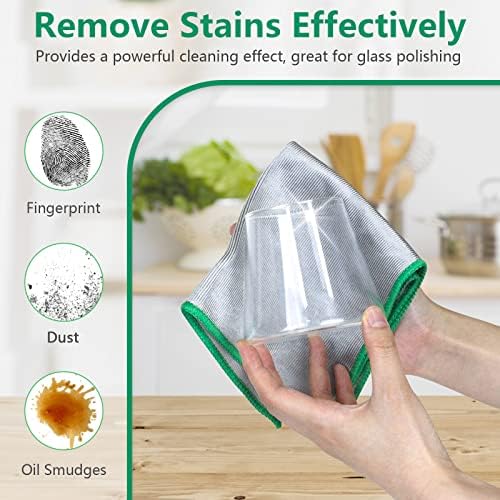 Airlab Glass Polishing Streak Free Miracle Cleaning Cloth, Sliver-Green - Image 2