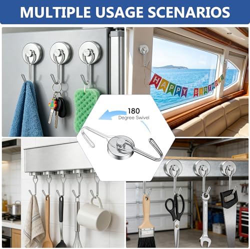 Magnetic Hooks, 2026 Cruise Cabin Ship Essentials Heavy Duty Strong Magnets - Image 3