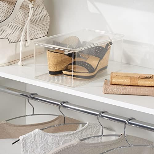 mDesign Stackable Plastic Closet Storage Container Bin Box - Image 3