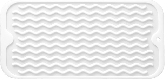 Silicone Dish Drying Mat, Non-Slip Easy Clean Sink Mat, Large Heat-resistant by MODENGKONGJIAN