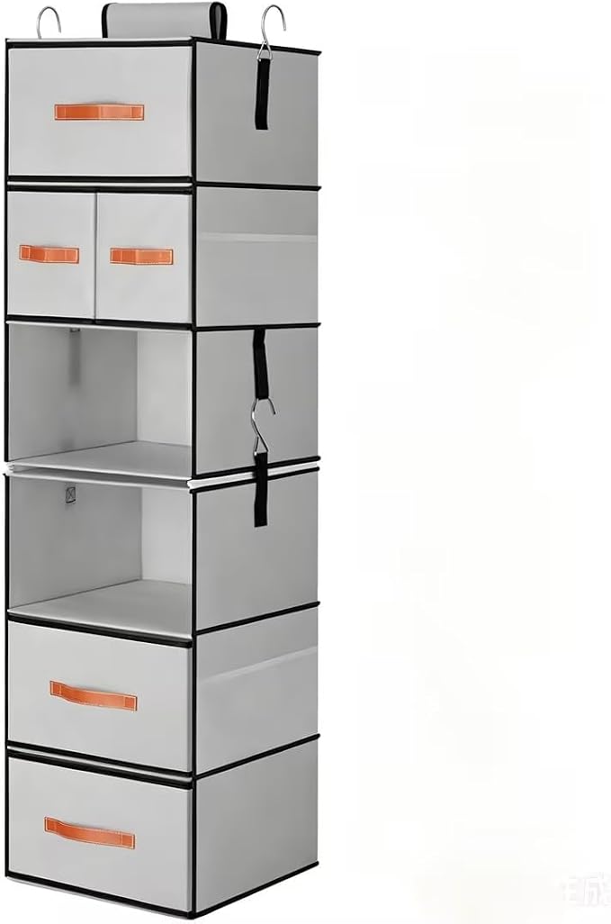 Hanging Closet Organizer 6-Shelf, Upgrade Closet Organizers and Storage by LOVSTORAGE