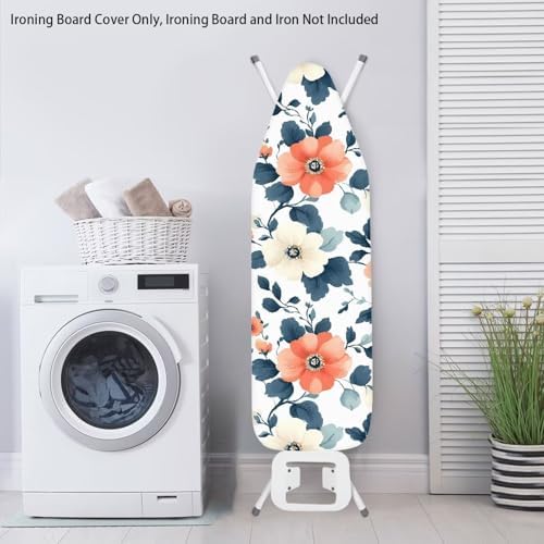 Retro Floral Pattern Ironing Board Covers Dustproof Ironing Board Cover and Pad - Image 3
