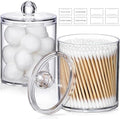 2 Pack Acrylic Qtip Holder Dispenser by AOZITA
