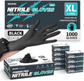 BEASTEK Black Nitrile Exam Gloves, 4 Mil, Powder-Free Food Prep Disposable by BEASTEK