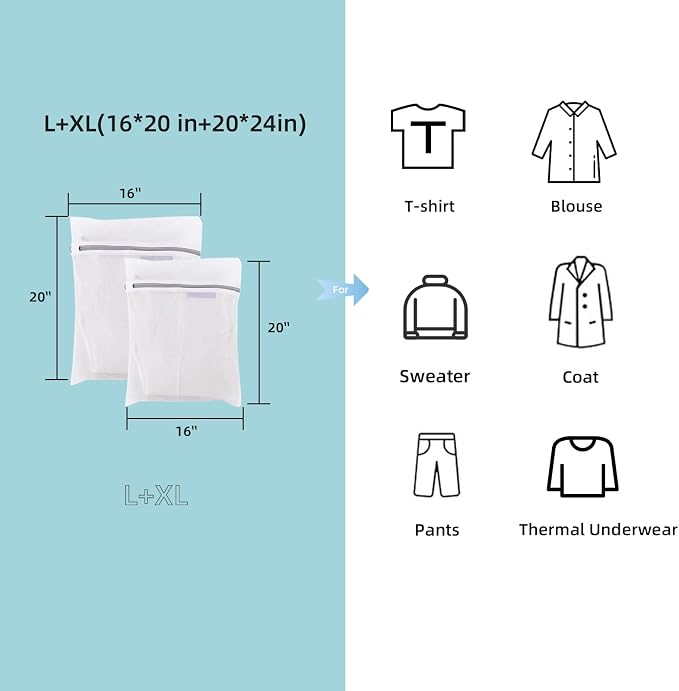 GOGOODA Mesh Laundry Bags for Delicates Durable Protective Wash Bags - Image 4