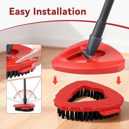 8 Pack Mop Replace Head with 1 Base Plate, 1 Scrub Brush Head - Image 5