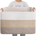 OIAHOMY 108L Extra Large Blanket Basket Dog Toy Basket Gradient Brown by MasterofSpaceOptimization