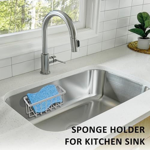 SHFKS Sponge Holder for Kitchen Sink, Sink Sponge Holder, Sink Caddy, Soap - Image 4