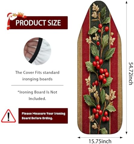 Nuxovilar Winter Holly Berries Ironing Board Cover 15x54 Polyester - Image 3