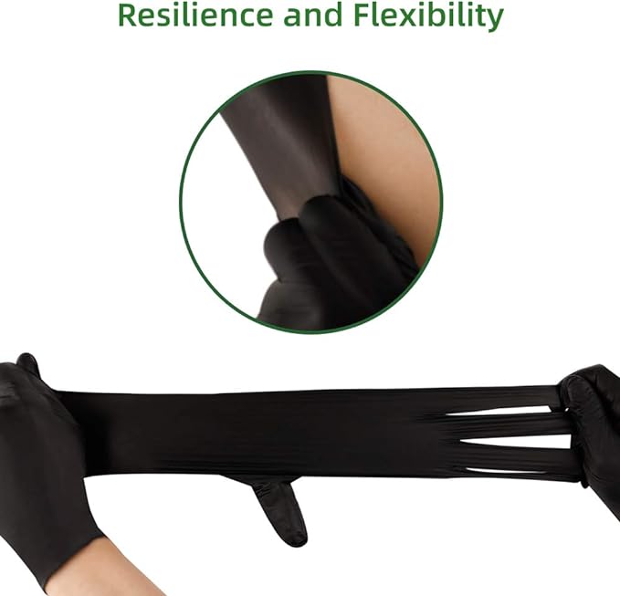 Nitrile Disposable Gloves Pack of 100, Latex Free Safety Working Gloves - Image 3