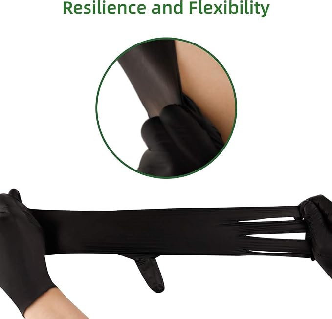 Nitrile Disposable Gloves Pack of 100, Latex Free Safety Working Gloves - Image 3