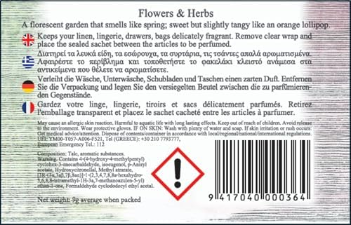 Good Life Flowers & Herbs Scented Sachets | Designed in New Zealand | 12 Sachets - Image 5