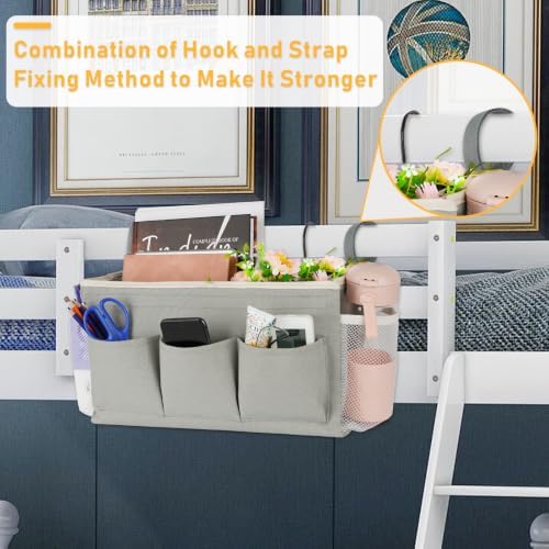 Lilithye Bedside Caddy, Bedside Storage Bag Hanging Organizer - Image 2