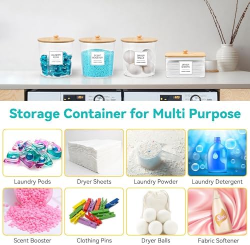 Laundry Pods Container & Dryer Sheet Holder, Laundry Room Organization and - Image 3