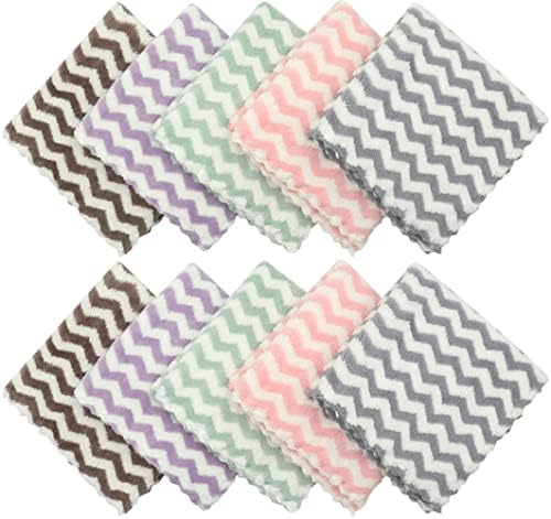 Microfiber Cleaning Cloth, 10 Pack Dish Rags, Mix Color - Image 2