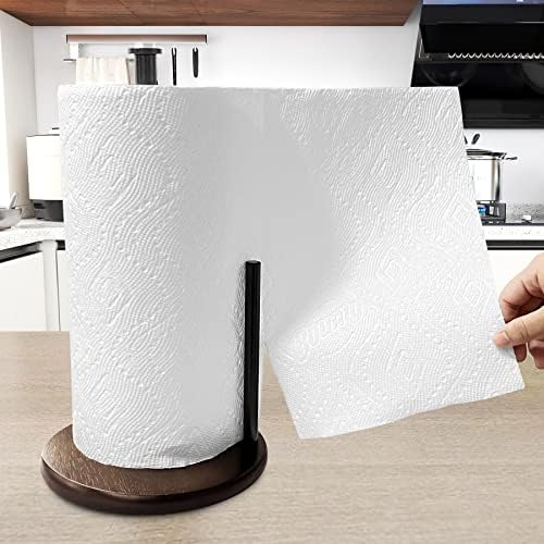 Wood Paper Towel Holder Countertop, Farmhouse Kitchen Paper Towel Holders Stand - Image 7