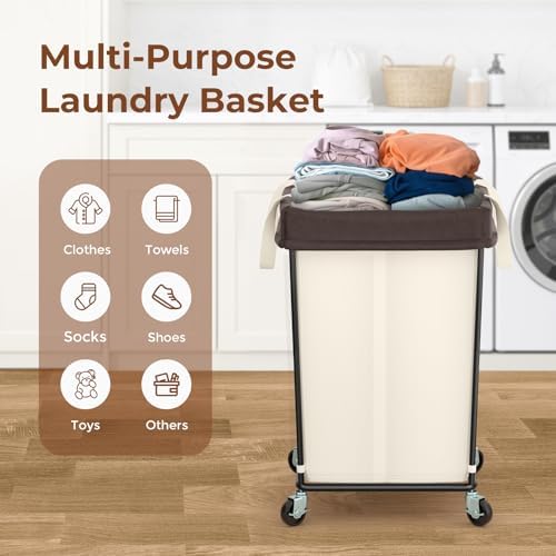 160L Rolling Laundry Basket - Image 6