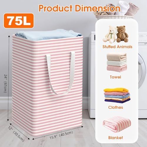 3-Pack Laundry Basket, Collapsible Laundry Hampers - Image 2