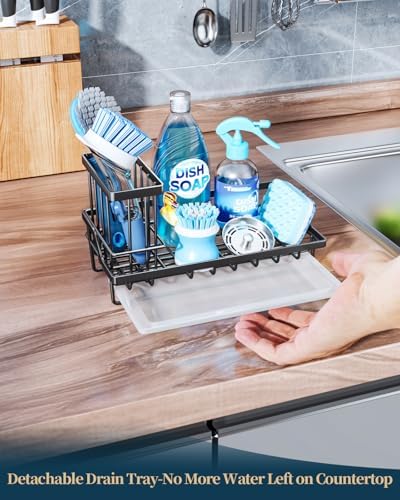 Consumest Sink Caddy, Kitchen Sponge Holder - Image 4