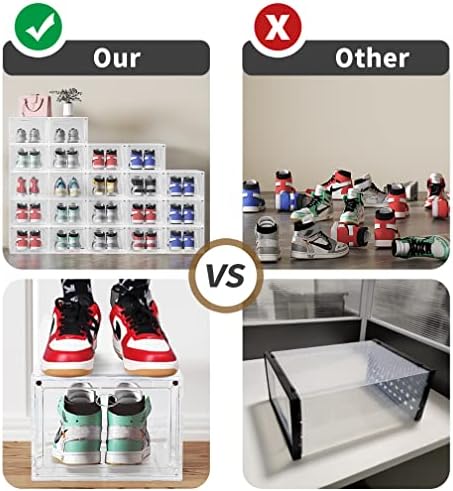 US 15 XXL 8 Pack Shoe Storage Box, Shoe Boxes Clear Plastic Stackable, Shoe - Image 3