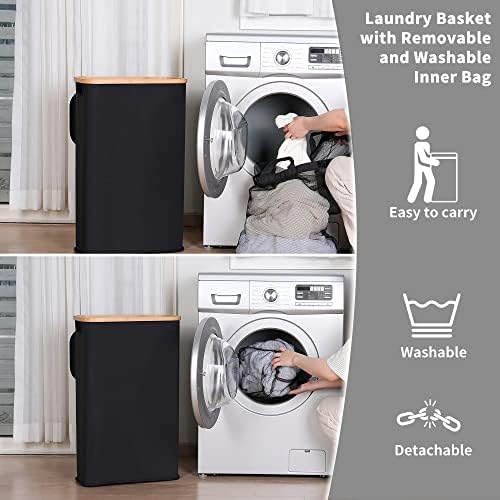 IEGrow Laundry Hamper with Lid, 65L Laundry Basket with Mesh Bags - Image 5