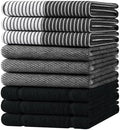 Homaxy 9 Pack Cotton Terry Premium Kitchen Towels, 18 x 28 in by Homaxy