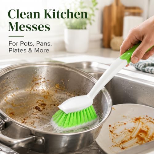 2-Pack Dish Brush with Long Handle - Image 3