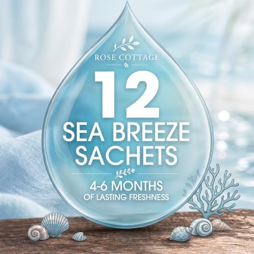 Large 12 Packs Sea Breeze Hanging Scented Sachets Long-Lasting Closet - Image 6