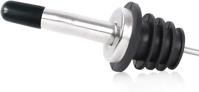 200Pcs liquor spout covers,Pourers Spouts Covers Dust Rubber Caps for Olive Oil Liquor Bottles (Black)