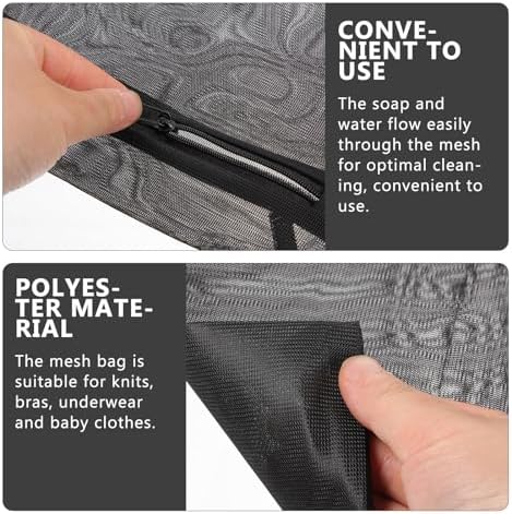 4pcs Mesh Laundry Bags Zipper Heavy Duty Washing Machine Bags Clothing Sweater - Image 5