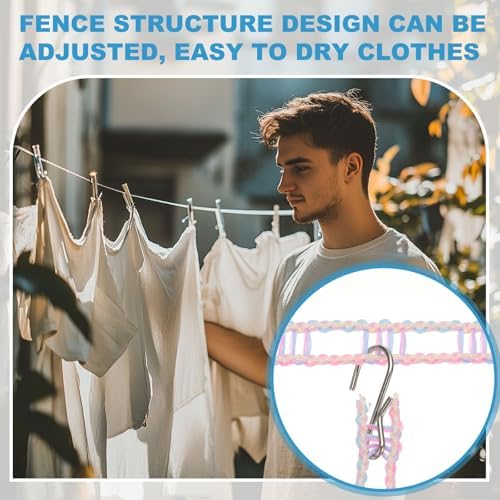 uxcell 2 Pcs Portable Travel Clothesline, 16.4ft Clothes Line Outdoors Travel - Image 4