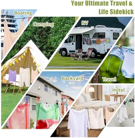 2 Pack Portable Travel Clothesline - Image 7