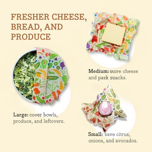 Bee's Wrap Beeswax Food Wraps, 3 Pack Assorted - Image 5