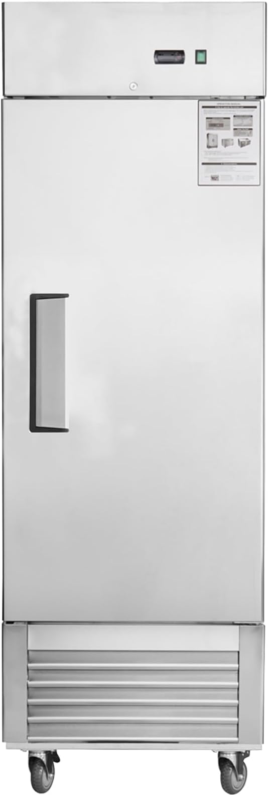 27”W Commercial Freezer Reach-in 18.68 Cu.Ft Single Solid Door, Stainless Steel Interior and Exterior Construction, Commercial Freezer Upright Fan Cooling Freezer for Restuarant, Bar, Shop and etc