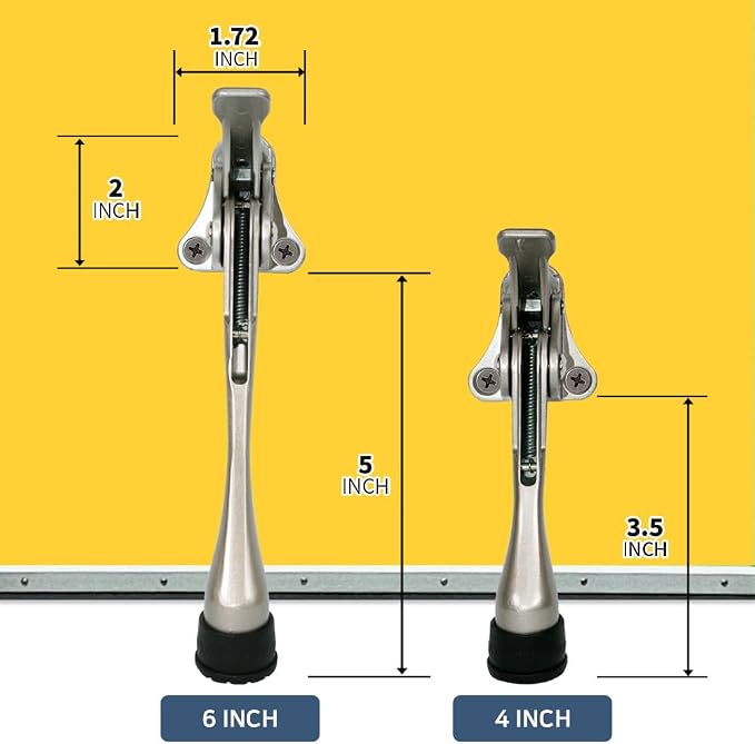 One Touch Kickdown Door Stopper, Door Holder, Heavy Duty Door Stops, Bottom of - Image 7