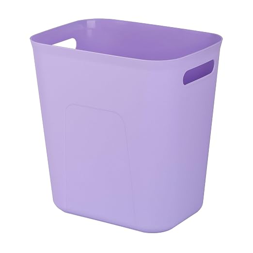 UUJOLY Plastic Small Bathroom Trash Can Wastebasket, 3.5 Gallon, Laundry Room by UUJOLY