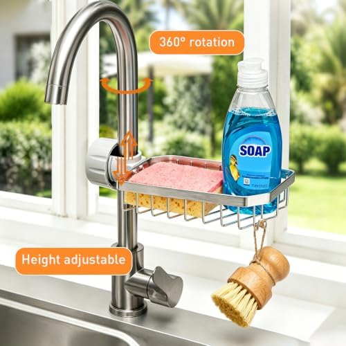 Kitchen Sink Sponge Holder over Faucet Caddy Organizer - Image 5